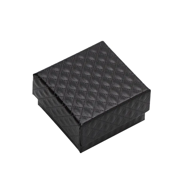 5*5*3cm Jewelry Display Box Multi Colors Black Sponge Diamond Patternn Paper Ring /Earrings Box Packaging Gift Box