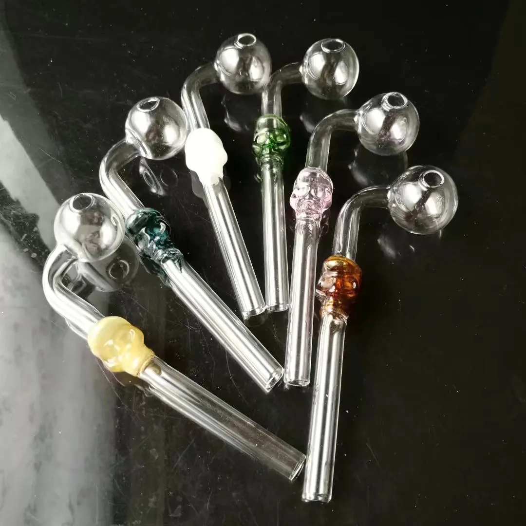 The color had long curved bone pot Wholesale bongs Burner Glass Water Pipes Oil Rigs Smoking Free