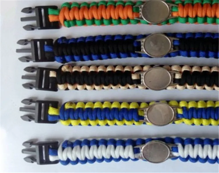 Mix Styles Football Team Paracord Survival Bracelets Custom Made Camping Sports Bracelet Customized logo team umbrella bracelet