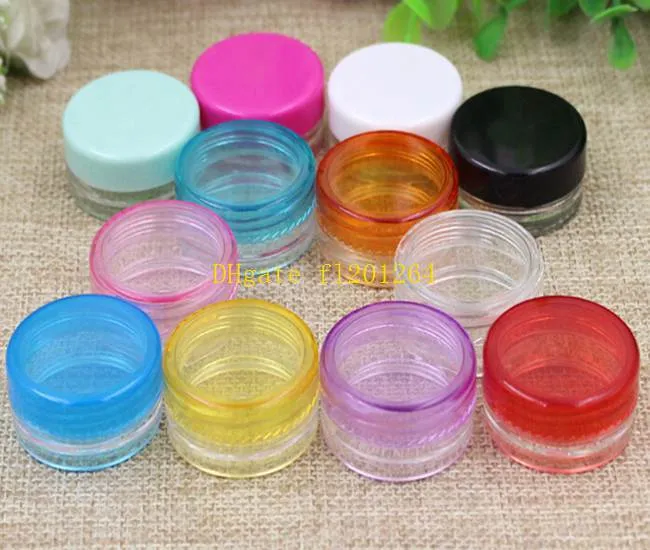 5g 5ml Clear Plastic jar, empty cosmetic containers,Eyeshadow Cream Box ,Sample Makeup Sub-bottling nail powder case