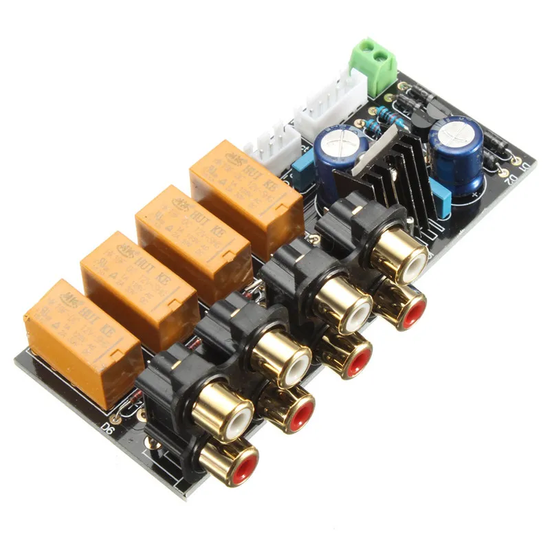 DIY Audio Input Signal Selector Relay Board With Signal Switching
