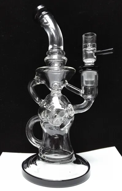 2016 FTK Klein Glas Bongs Fab Klein Rig Recycler Glas Waterleidingen Oliereiljes Hookahs 14.4mm Vrouwelijke Joint Torus Dikke Glas Goede Functie