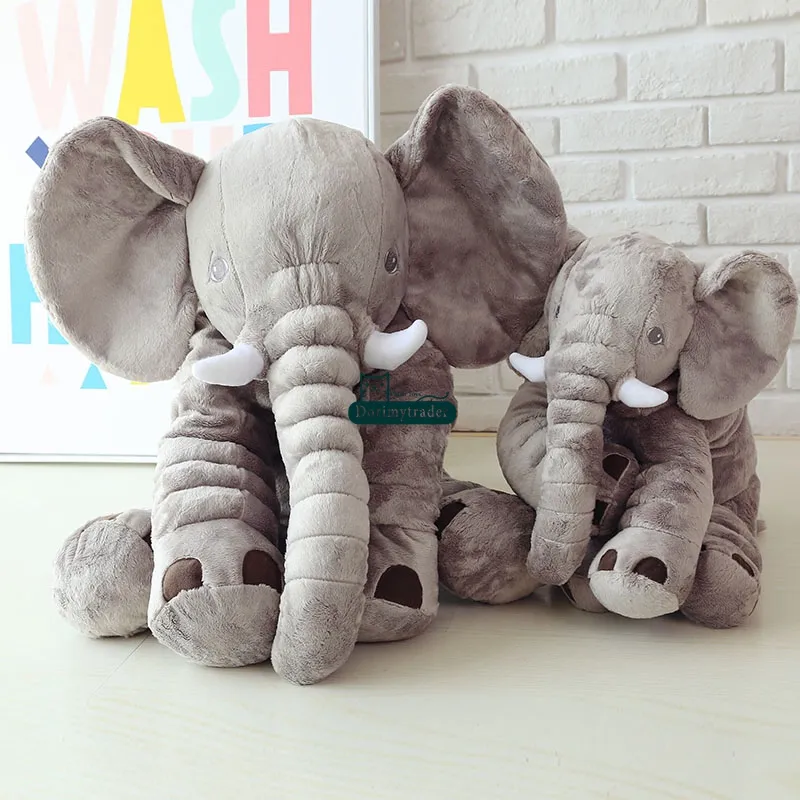 Dorimytrader 80cm Peluche Elefante de dibujos animados Juguete Gigante Relleno Suave Caliente Animal Abrazo Almohada Muñeca Bebé Presente DY61222