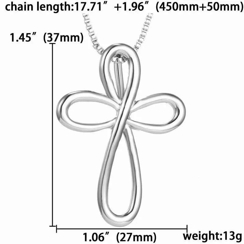 Großhandel Mode katholische Halsketten Silber Farbe Kreuz Anhänger Halsketten christlichen Schmuck für Frauen Christimas Geschenk Großhandel dhn808