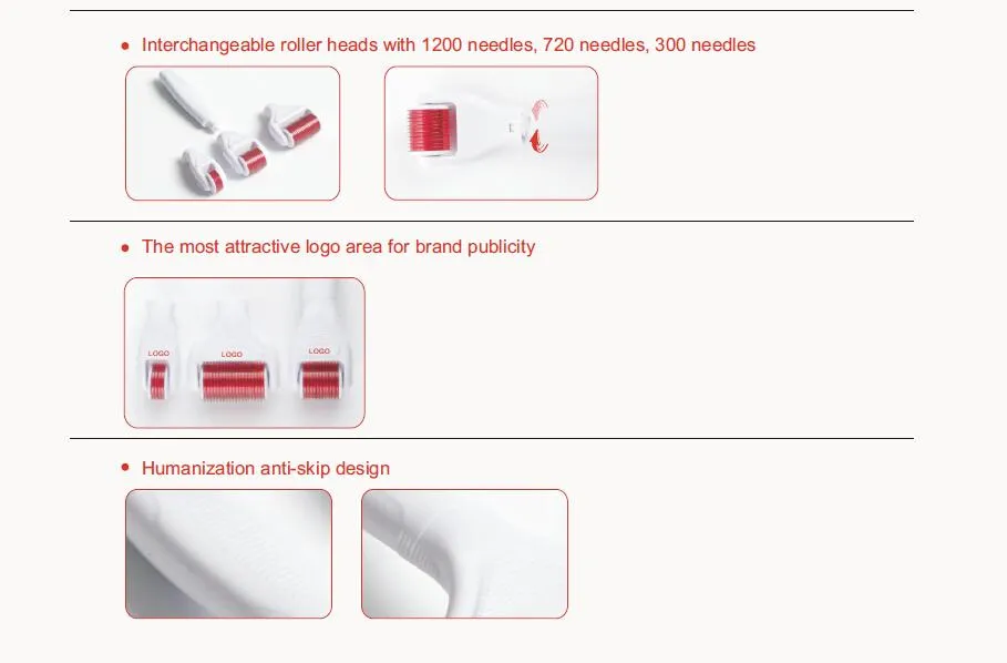 Lowest price Microneedle Therapy Skin Care 1200+720+300 Needles Kit With Sterilizer Microneedle Derma Roller 4 in 1 Dermaroller For Sale