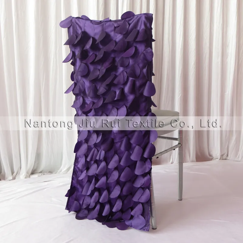 Luxury 3d Ruffled Taffeta Chiavari Chair Cover 2 Stil för val 50 st Mycket med gratis frakt