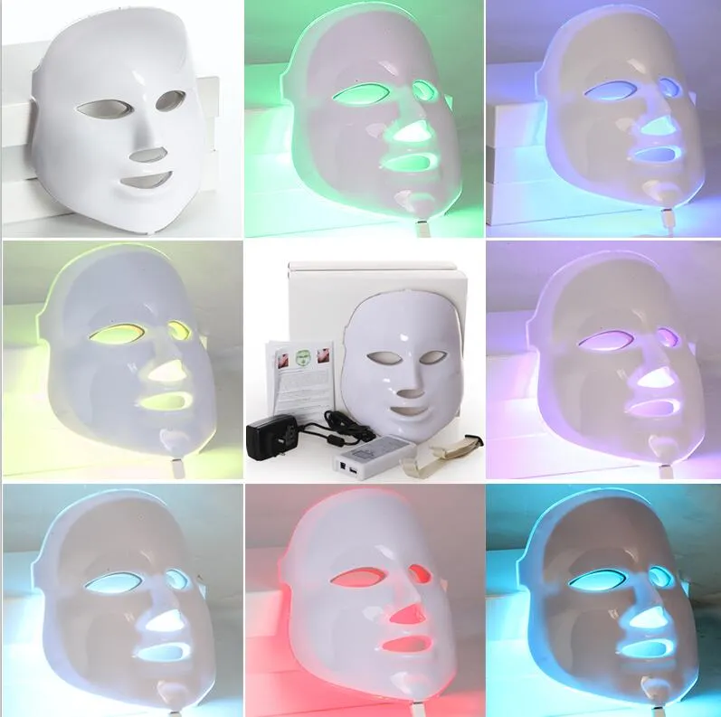 Pon led pdt masque facial blanchissant la peau LED luminothérapie rajeunissement 7 couleurs masque de beauté 8888533