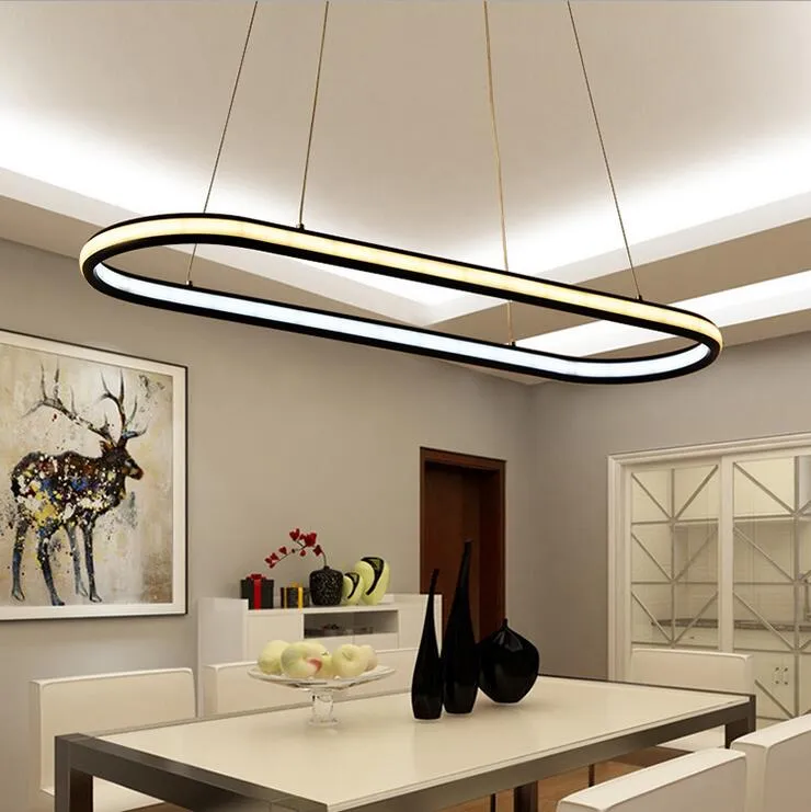 وهج مزدوج معلق الضوء من الألومنيوم الثريات الحديثة LED LED LED قلادة المباريات الإضاءة الحية غرفة المطبخ غرفة عالية السطوع