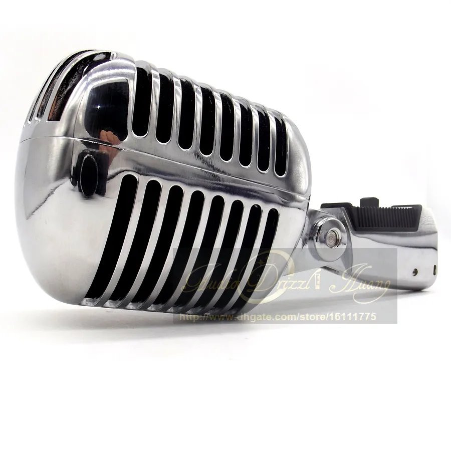 Professional Silver 55SH Series II Retro Classic Dynamic Vintage Wired Microphone Old Style Vocal Mic för KTV Karaoke Studio Recor7337677