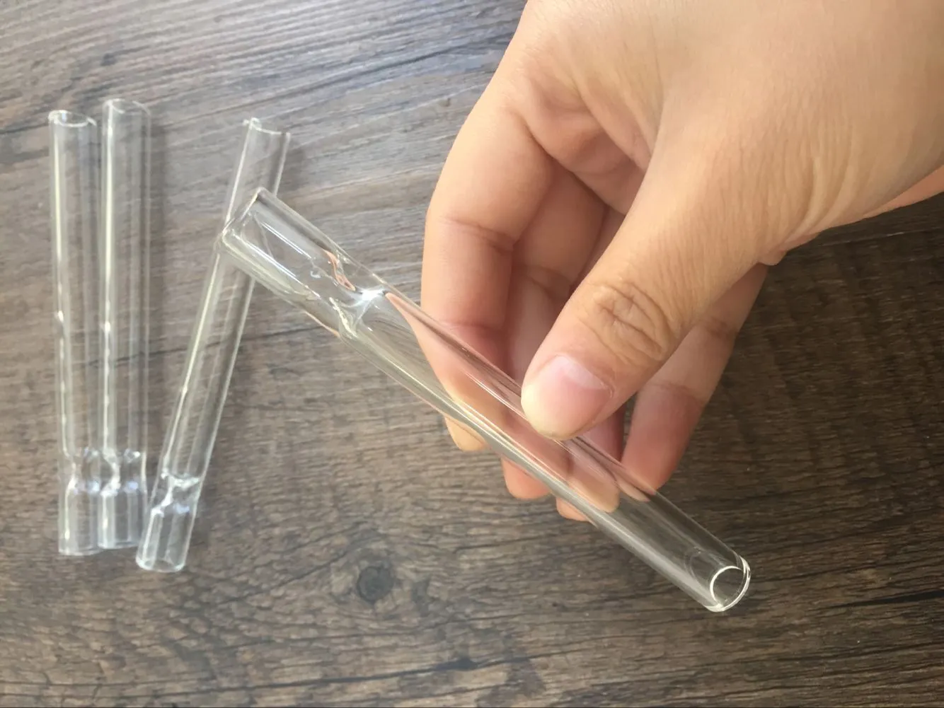 Glass Tobacco pipes Dry herb pipe cigarette filters One Hittes smoking hand Pipe Glass Straw Tube Cigarette Filter Glass Filter Pipes