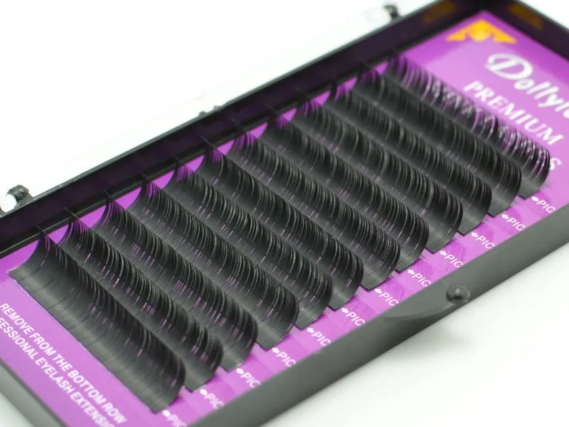 High quality eyelash extension mink individual extension hair false eyelashes 6 pcs/set Curl B C D