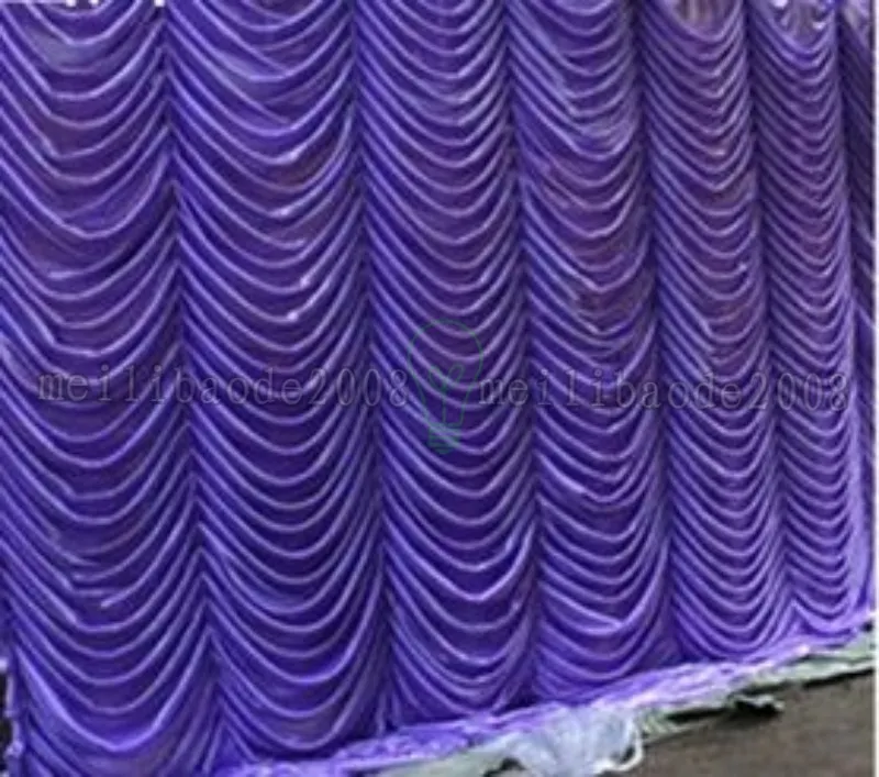 Högkvalitativ 3x6m Elegant vattenvåg Bröllop Gardin Backdrops Swags Drapes För Bröllop / Party Decoration Gratis Frakt Myy