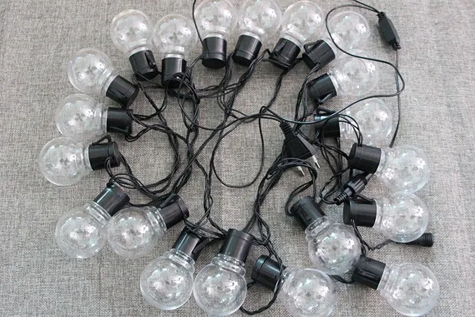 Halloween Novelty 20 LED G45 Globe Connectable Festoon Party Ball String Lamps LED JUL LJUS FAIRY WEDGIT GARDEN PENDANT G321M