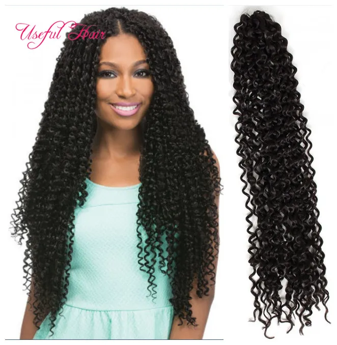 1B Box Braids Crochet Hair Curly End Synthetic Blonde 18 Inch Crochet Braids  Pre Looped Curly Braiding Hair Extensions For Women - AliExpress