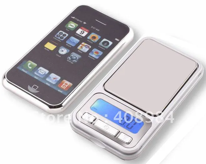 DHLフェデックス0.01G x 200g電話デザインのポケットLCDのスケール電子計量バランススケール