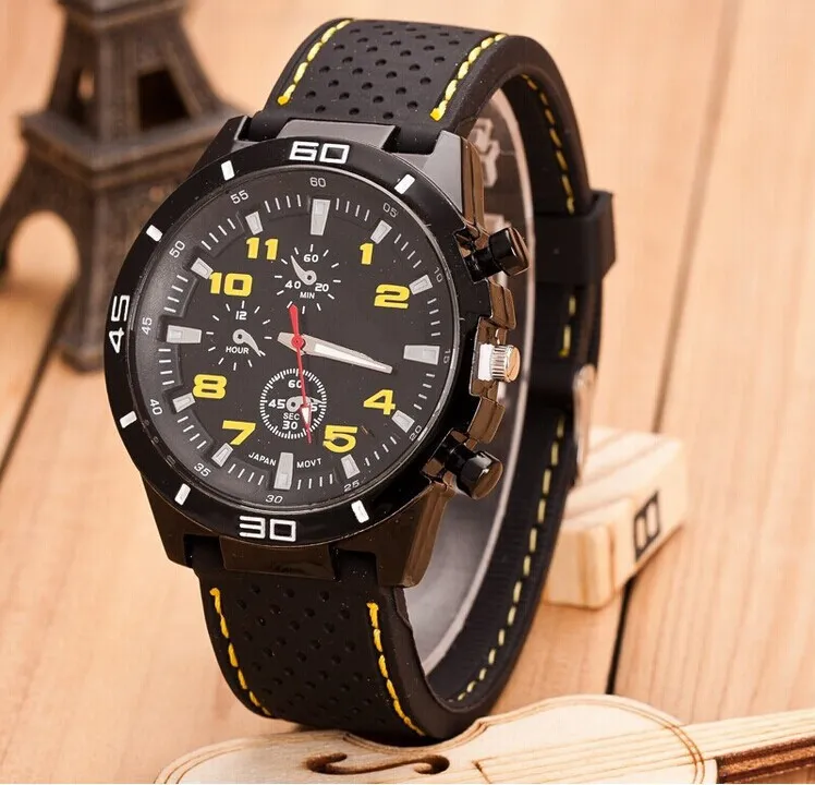 Cool Touring Men Horloges Quartz Sport Horloges Man Siliconen Horloge Strap Watchband Military Clock Heren Kerstcadeaus