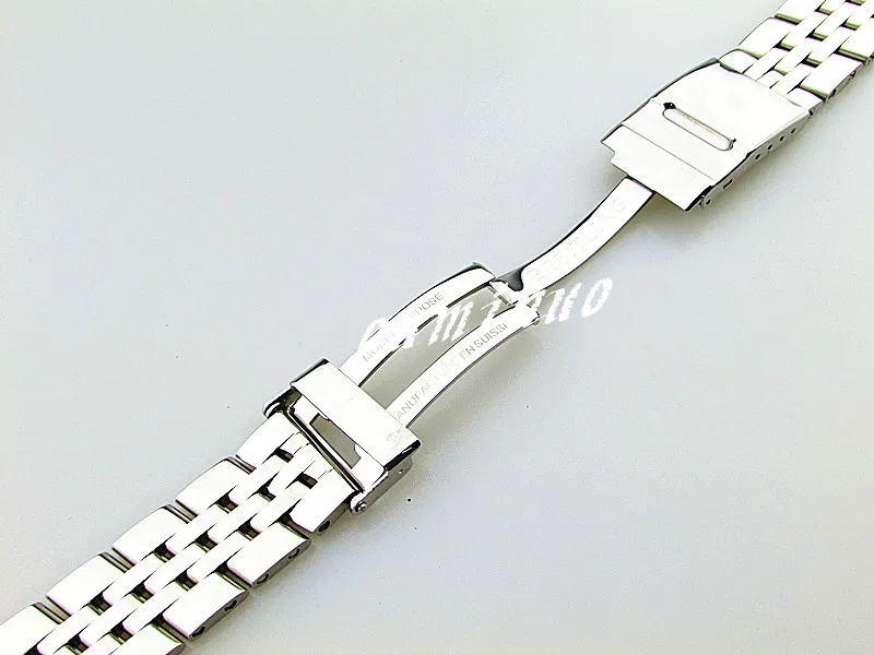 22mm 24mm hombres nueva alta calidad acero inoxidable pulido reloj bandas pulseras para Breitling Watch183A