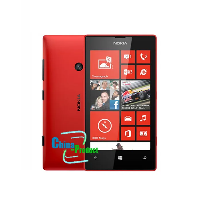 Nokia Lumia الأصلي 520 المزدوج الأساسية 3 جرام الهاتف wifi gps 5mp كاميرا 512M / 8G تخزين الهاتف المحمول الهاتف المحمول