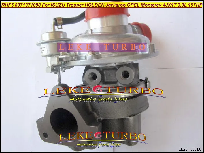 RHF5 8971371098 Hålavstånd = 80mm Turbo Turbocharger för Isuzu Trooper 00- Jackaroo 99-04 för Opel Monterey 98- 3.0L 4JX1T 3.0L