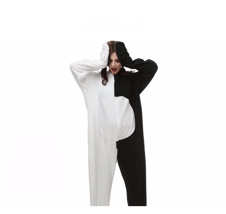 Danganronpa dangan ronpa monokuma monomi björn fleece onesie pyjama kostym halloween karneval fest kläder tecknad jumpsuit sleepwear