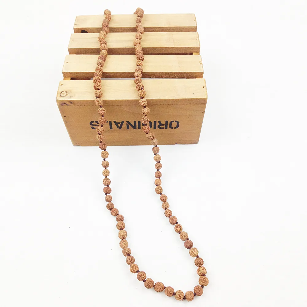 ST0282 Hot Sale Fashion Wholesale Rudraksha Mala Hand Knotted Necklace Fashion Yoga Necklaces Healthy Jewelry For Women