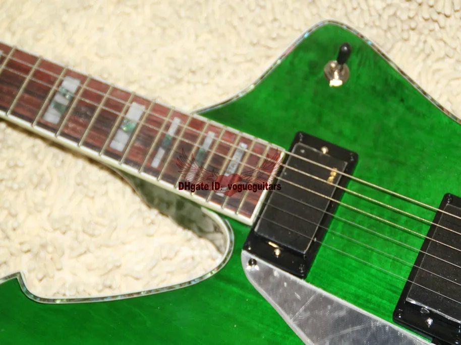 Guitarra de mano izquierda Iceman Guitarra eléctrica personalizada EN guitarras verdes envío gratuito