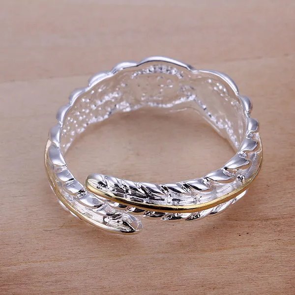anello placcato in argento sterling 10 pezzi molto stile misto EMR2, nuovissimi modelli burst moda anello in argento 925