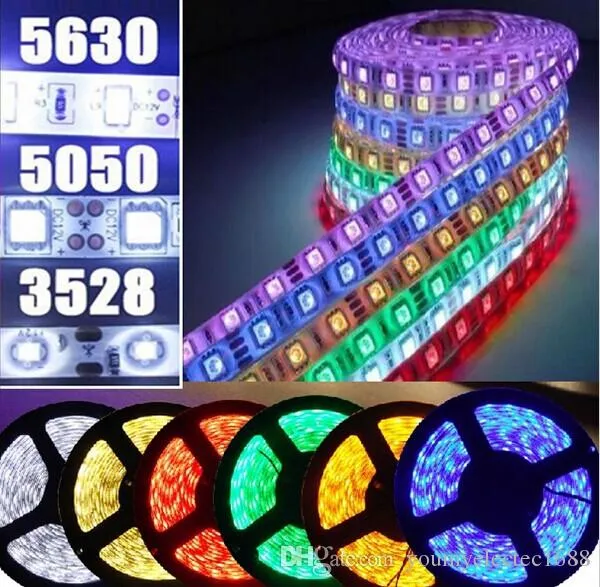 Supernight 5M 300LEDs 5050/3528 SMT LED Strip Light, Waterproof RGB Color Changing, 12V, Indoor/Outdoor, Multipurpose
