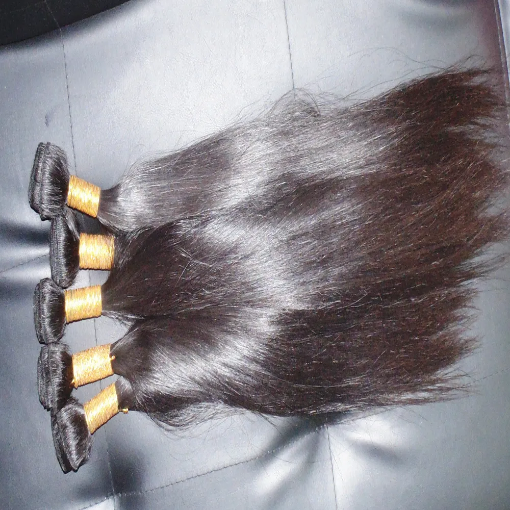 Luxury Super Double Drawn Bonde Mink Straight 300gWeaving Virgin Indian Human Hair Silkesy Wefts