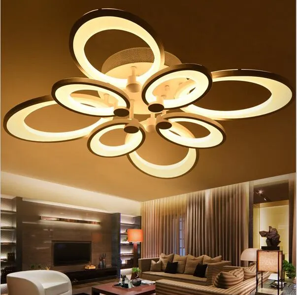 Dim LED Tavan Işıkları Kelebek Akrilik Avize Aydınlatma Oturma Odası Yatak Odası Için 3/6/8 Kafaları