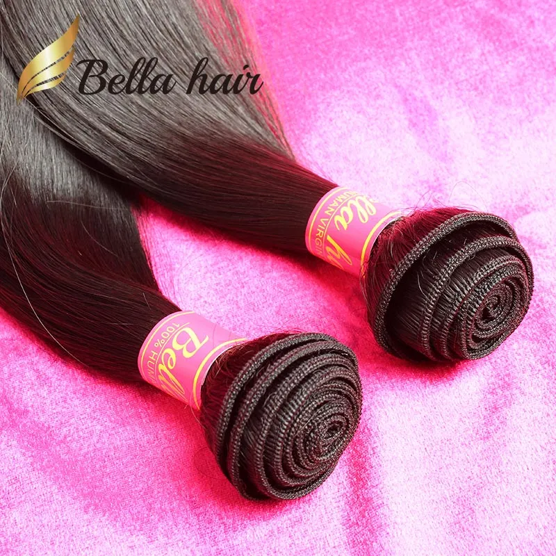 Bella Hair 11A Double One Donor Brazilian Virgin Human Hair Bundles Peruvian Straight Weave Unprocessed Raw Indian Extensions