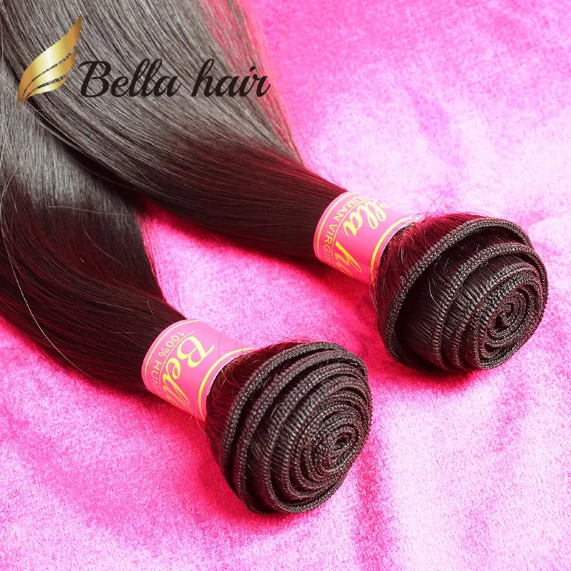 11A One Donor Thickest Brazilian Virgin Hair Bundle Double Drawn Silk Peruvian Straight Hair Weave Raw Indian Human Extension BellaHair