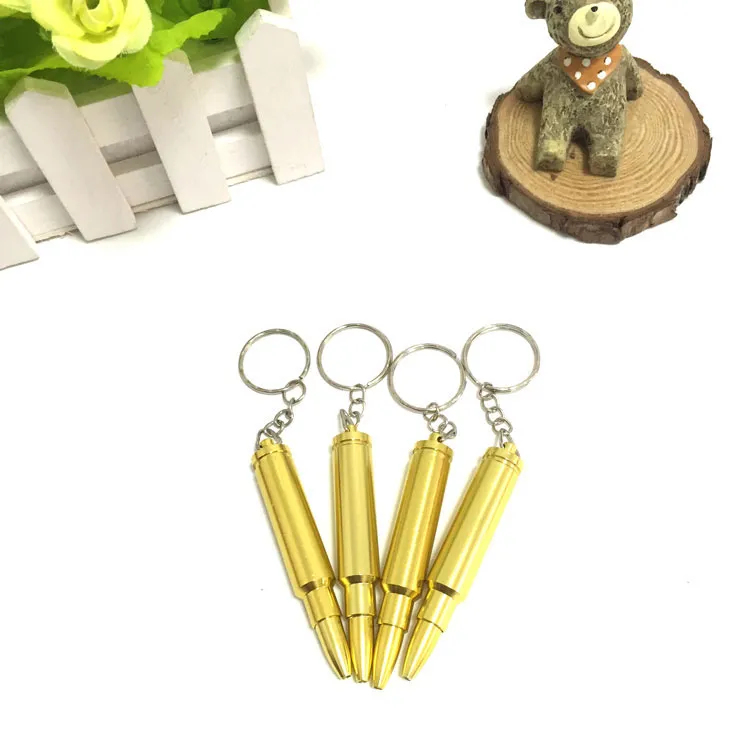 Bullet Pipe MINI Funky Metal Pipe Tobacco Smoking Pipes Key Chain Gold Keychain Secret Smoking vaporizer vape