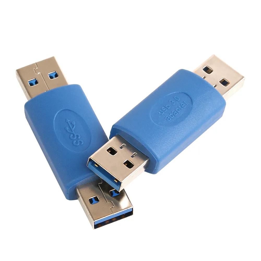 ZJT53 Hochgeschwindigkeits-USB 3.0-A-Stecker-Stecker-Kabeladapter F/F USB-Verlängerungskabelanschluss, unterstützt USB 2.0