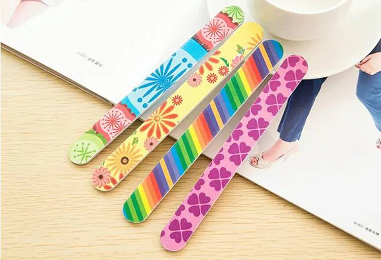 2016 High Quality Nail Files Buffer Sanding Washable Manicure Tool Nail Art Polish Sandpaper Strip Bar Set Polishing File Tool Sponge