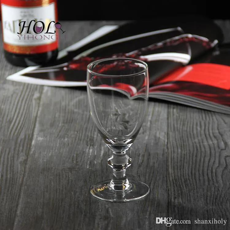 Le verre à vin à tige courte haut de gamme peut être imprimé logo