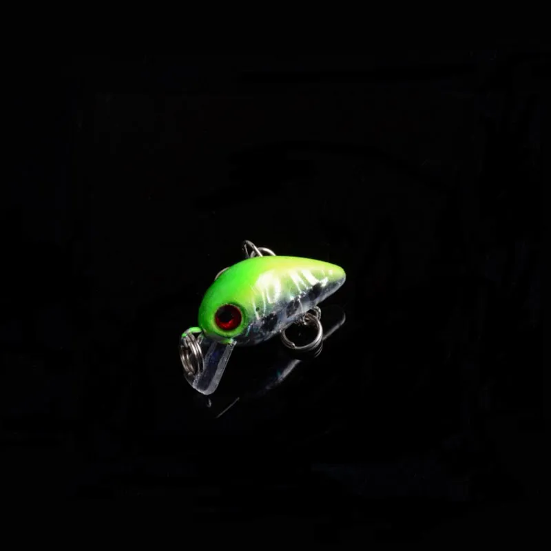 New 10 Colour MINI Vibration Lure Bait Laser Minnow fishing gear bionic 3D Eye Fishing lures 1.5g