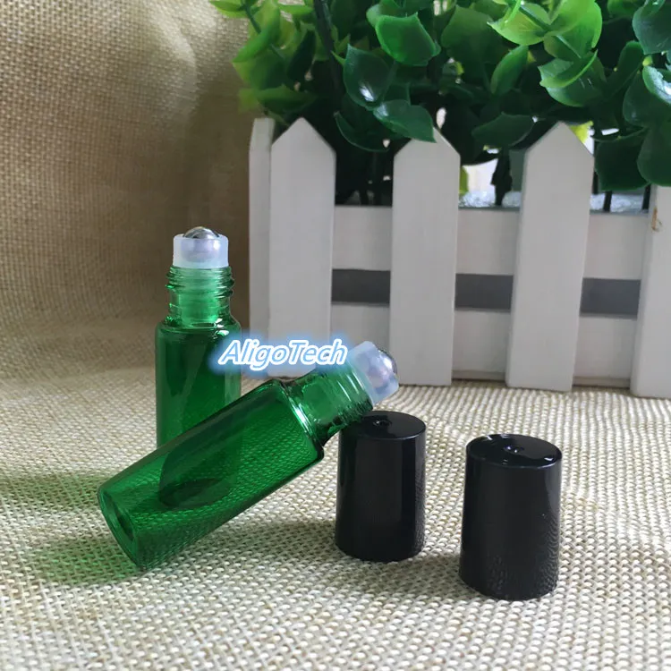 Wholesale Empty 5ml Perfume Sample Roll Bottles Glass Bottle Roller Metal Bottle 5 ml Essential Oil Roller Ball Bottles DHL