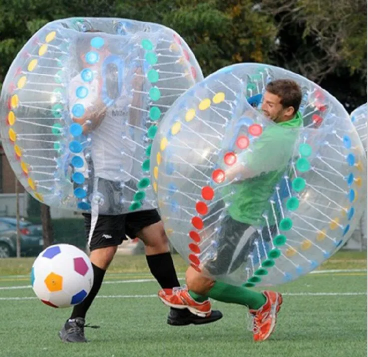 C balle de zorb gonflable balle de butoir gonflable enfants balles à bulles adultes football football sport balle de zorbing avec 1m 1.2m 1.5m jeux occasionnels