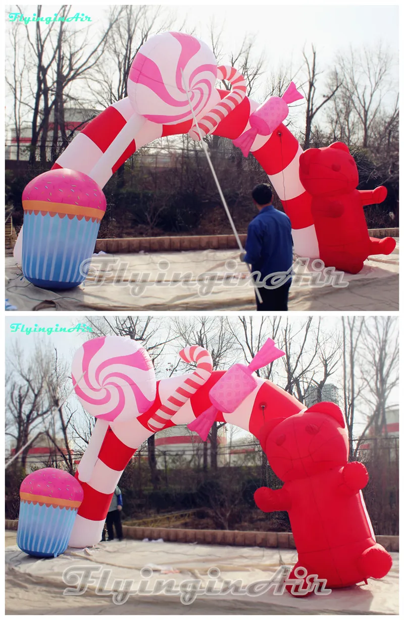 19ft Inflatable Christmas Archway - Candy Theme with Bear! Wholesale ...