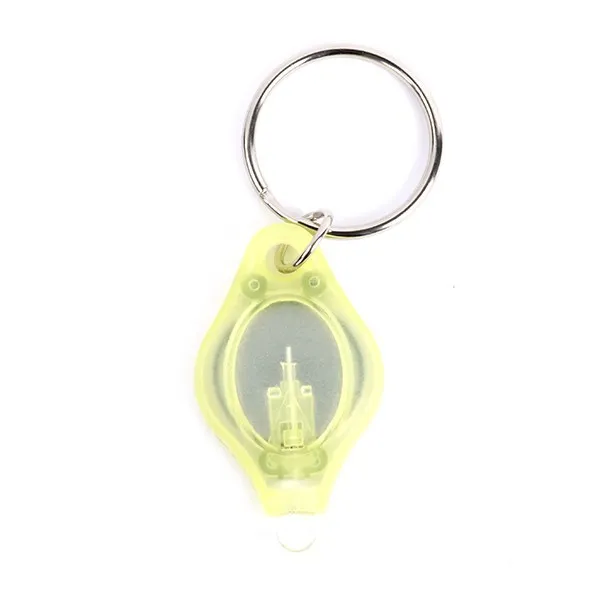 800st 20000mcd LED -ficklampa Vit fackla nyckelkedjor Ring Keyrings White Light LED -ficklampan Keychain Torch Light Key Keins