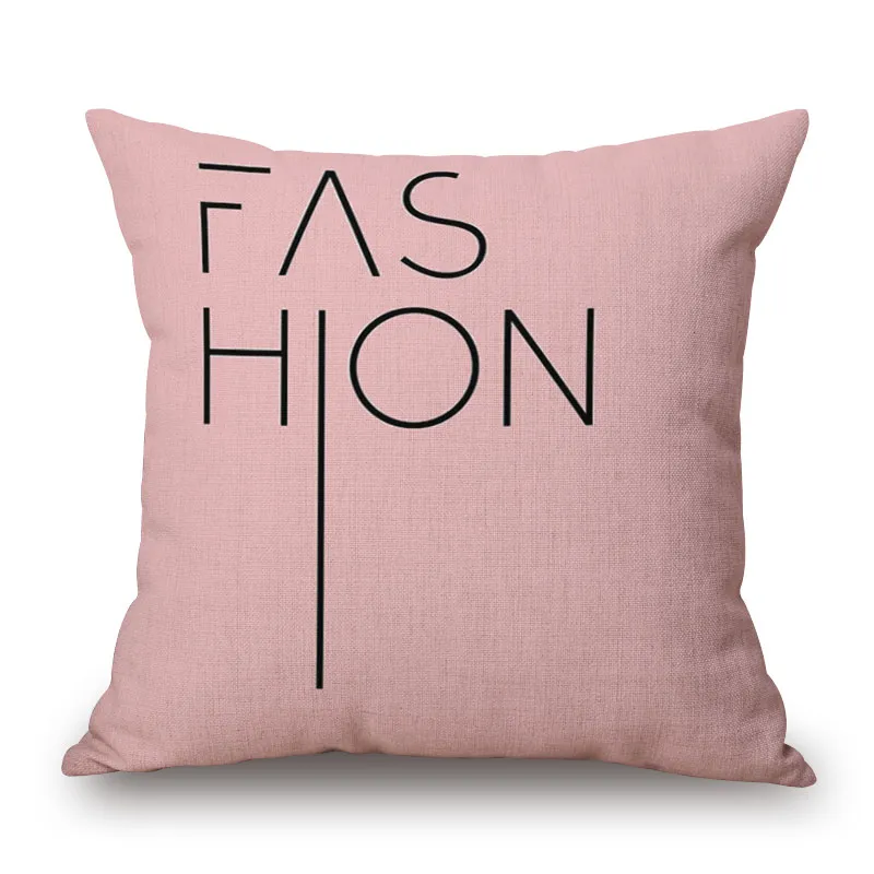 simple design cushion cover modern pink throw pillow case love quote sofa chaise almofada christmas decoration for home office4133113