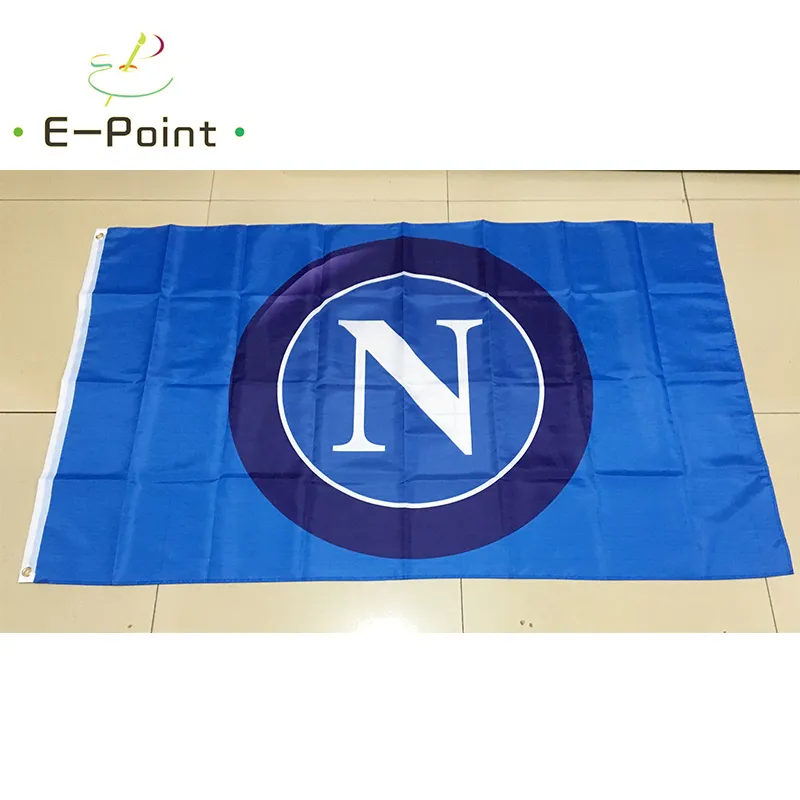 Italia Napoli FC Tipo B 3 * 5ft (90cm * 150cm) Poliestere Serie A bandiera Banner decorazione volante casa giardino bandiera Regali festivi