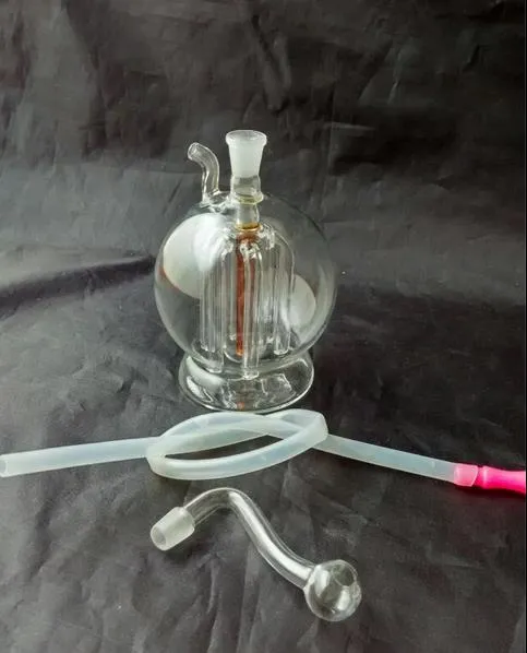 Nieuwe Tatu Sferical Glass Hookah Glass Bong Glaspijp binnen zes klauwwaterfiltratie Geschenkaccessoires