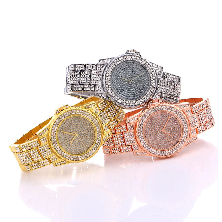 La pleine Shinny Ablaze scintillantes Drees Diamond Watch Fashion Casual Classique Retro Women Watch en gros PriWatches pour cadeau Livraison gratuite