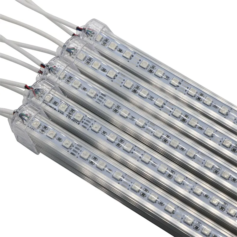 RGB LED BAR Light 12V SMD 5050 Chip U Aluminium Shell + PC Cover Hard Rigid LED Strip Light Tube för köksskåp