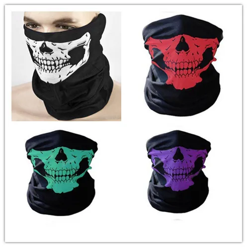 Hot Festive Halloween Scary Mask Festival Skull Masks Skeleton Outdoor Motorcycle Bicycle Multi Masks Scarf Half Face Mask Cap Neck Ghost KD1