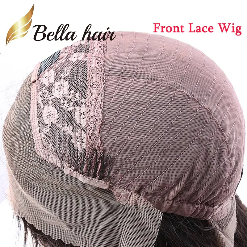 HD transparent spets peruk kroppsvåg vågiga fulla frontal peruker för pluked blekbar svart med naturligt hårfäste bella hår