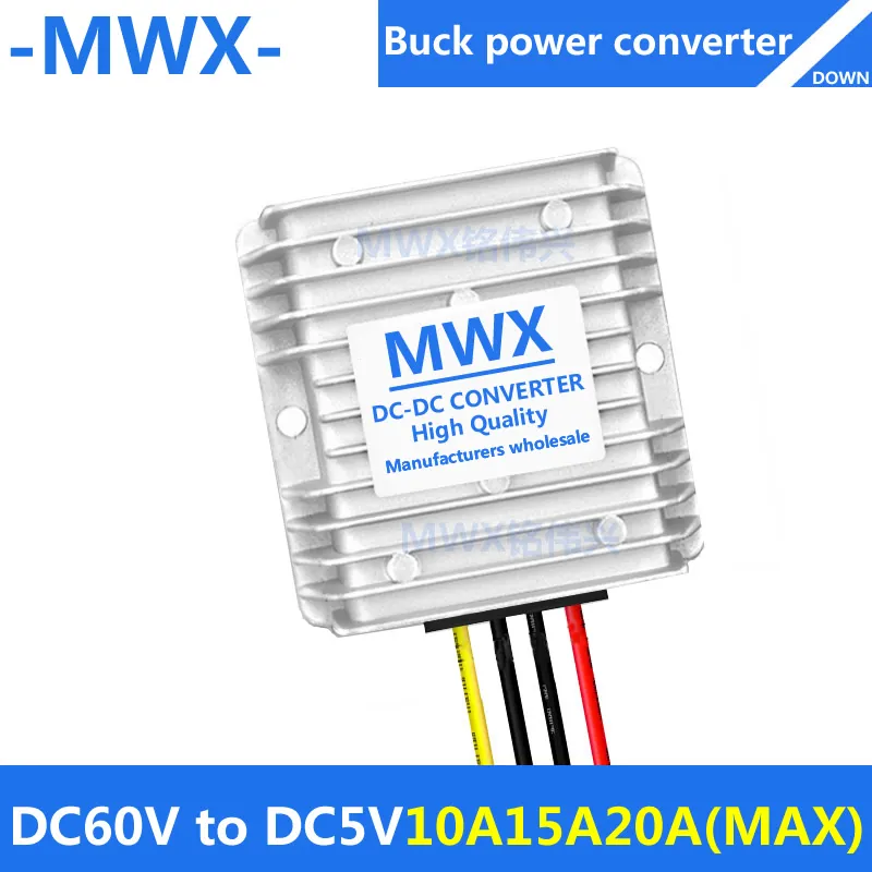 DC60V do DC5V, DC Buck Converter, moduł stepowy 5V 60 V, wodoodporna konwerter samochodów, 60V obrotu 5V, 48V-70V do 5V