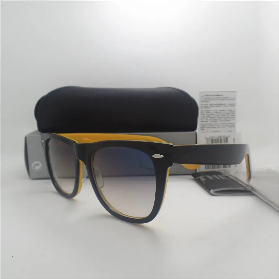 High quality Glass lens Metal hinge Fashion Men Women Plank frame Sunglasses Vintage Sun glasses With box7617896